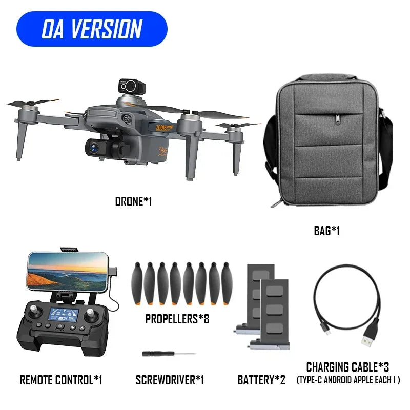 ZD015 GPS Drone, High-end drone with 1080p camera, 3km range, obstacle avoidance, and 3-axis gimbal.