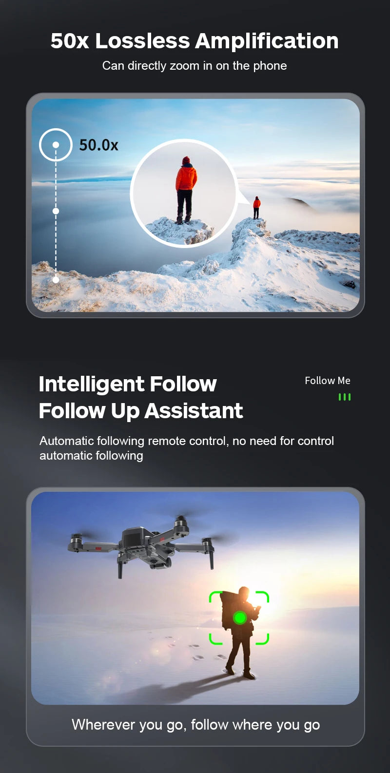 S118 Drone, s0x intelligent follow follow follow me follow up assistant can directly