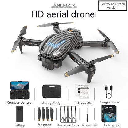 A16 MAX Drones, aerial drone CAMERA Remote control storage Instructions Charging cable 418 Max Battery fan blade