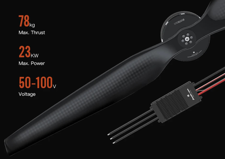 T-MOTOR U15XL KV38 100kg Thrust 23KW 100V Brushless Motor For Heavy Lifting Multi-Rotor Drone 10 T-MOTOR U15XL K