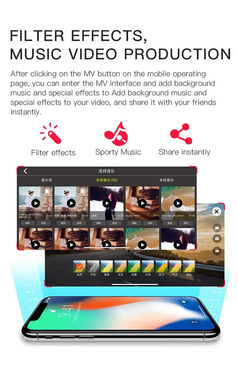 L700 PRO Brushless Gps Drone, add background music and special effects to your video, and share it with