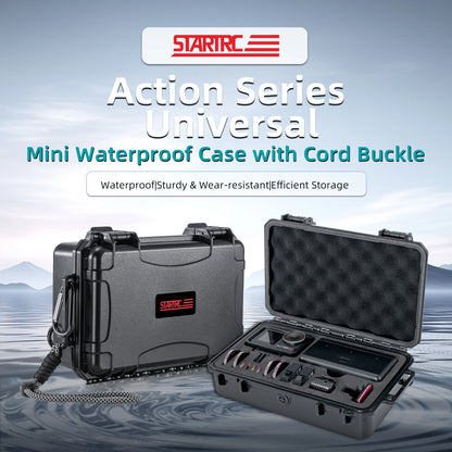 STARTRC Action Series mini waterproof case with cord buckle, IP67 rated, durable and efficient for universal storage.