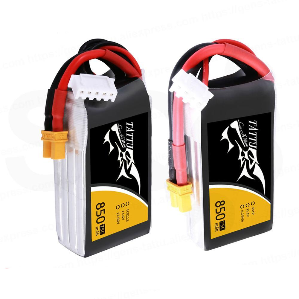 باتری قابل شارژ Ace Tattu LiPo 850mAh 75C 45C 3S 4S 1P for RC FPV Racing Drone Quadcopter