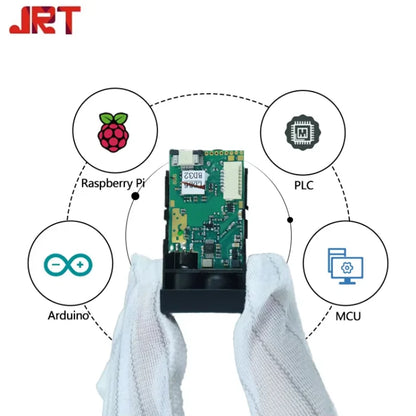 JRT MB2A 60m Modbus RTU Laser Distance Sensor, JRT MB2A 60m laser sensor with Modbus RTU, RS485, ±1mm accuracy, 3Hz speed, 2.5–3.3V, compatible with PLC/Arduino.