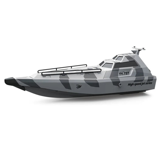 TY727 RC Boat 2.4G Turbojet Pump, 30KM/H High-Speed, 200m Range, Auto Capsize Reset, Low Battery Alarm, 7.4V