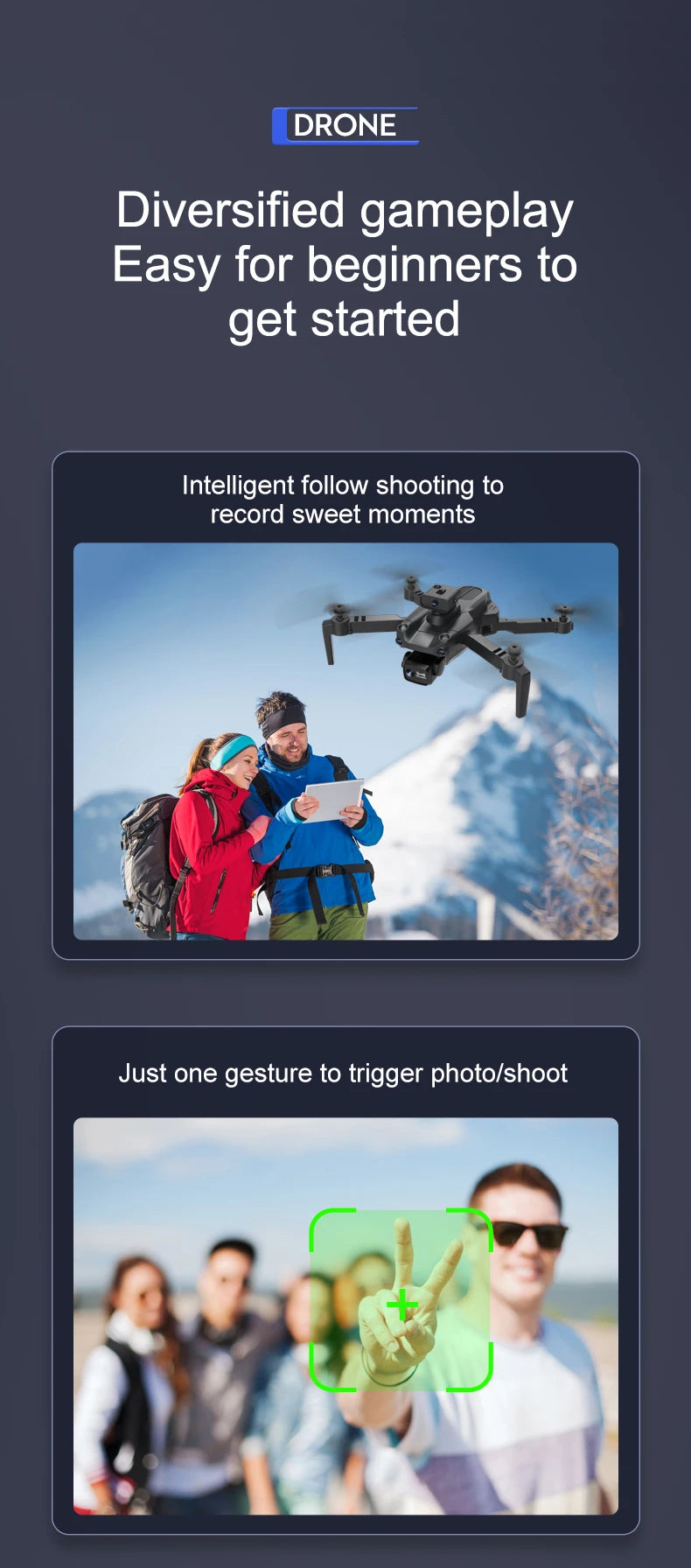 S172 Max Drone - Optical Flow Positioning Five-sided Obstacle Avoidance Drone 4K GPS WIFI FPV Folding Four-axis RC Helicopter Toy 26 S172 Max Drone, drone diversified gameplay easy for beginners to started intelligent follow shooting to record