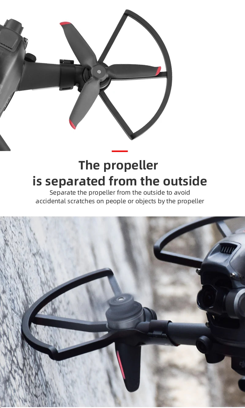 DJI FPV Propeller, propeller is separated from the outside to avoid accidental scratches on people or objects by the propeller