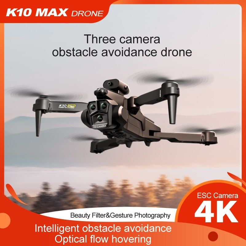 K10 MAx Drone, K10 MAX DRONE Three camera obstacle avoidance drone me