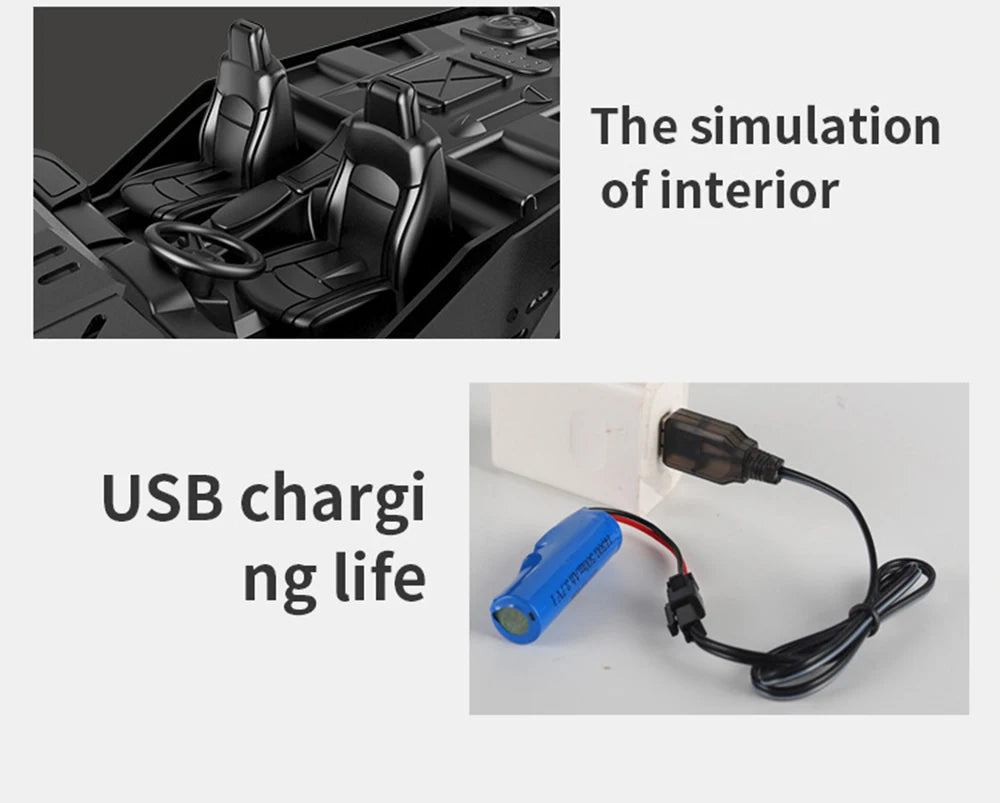 The simulation of interior USB chargi ng