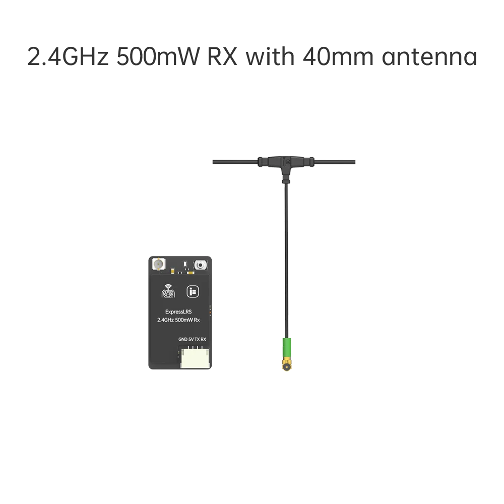 iFlight ELRS 500mW Receiver, ELRS 500mW receiver for FPV drones, supports 900MHz and 2.4GHz frequencies.