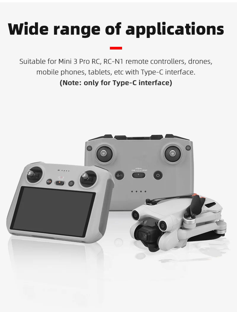 Type-C Dust Plug for DJI Mini 3 Pro - Body Remote Control Charging Interface Silicone Dust Plug Cover RC-N1/DJI RC Accessories 16 Type-C Dust Plug for DJI Mini 3 Pro, wide range of applications Suitable for Mini 3 Pro RC, RC-N1 remote