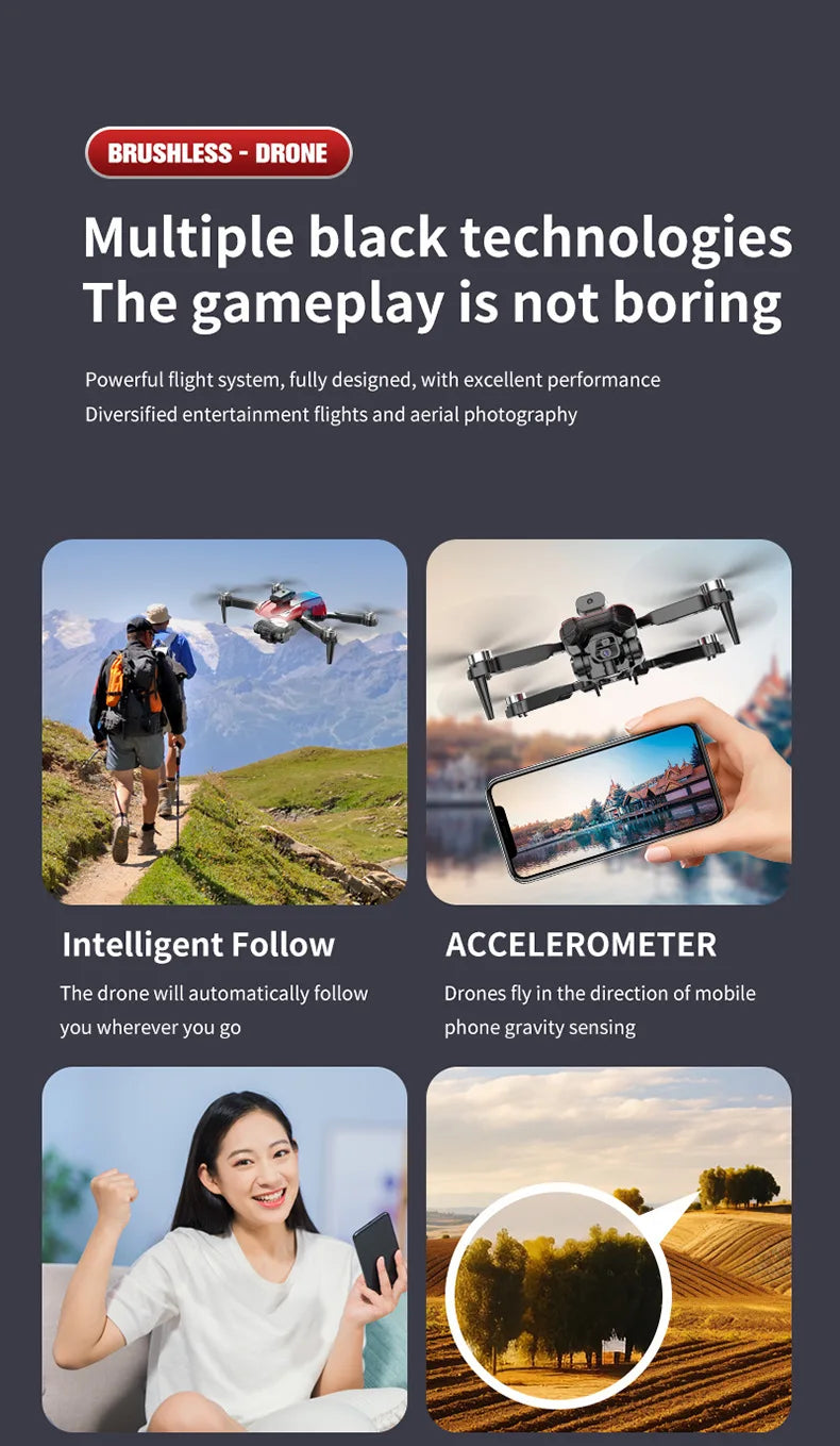 S178 L818 Drone - Photography Drone 8K Remote Control Development Obstacle avoidance aerial photography quadcopter Toy 20 S178 L818 Drone, the gameplay is not boring powerful flight system with excellent performance diversified entertainment