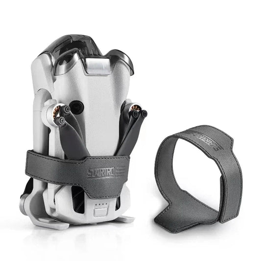 Propeller Fixed Strap for DJI Mini 4 Pro – PU Leather Prop Protector with Velcro, 255×55×2.0mm, 6.5g, Gray
