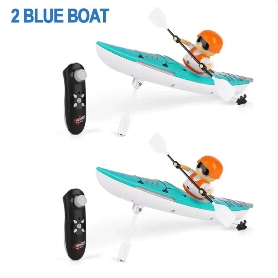 HC-810 RC Boat RTR, 2.4G 4CH, 15km/h, Brushed Motor, LED Lights, 360-degree Driving, Dual-Mode Paddle/Propulsion, Waterproof, 30m Range