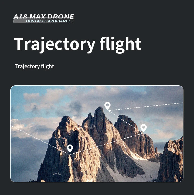 A18 MAX Drone, a1r maxdrone obstacle avoidance trajectory flight trajectory