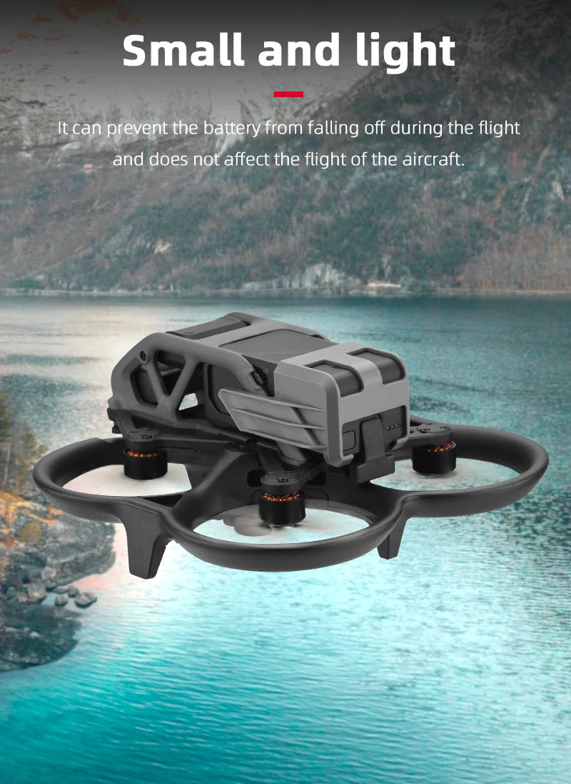 Drone Battery Buckle Holder for DJI Avata - Protection Cover Anti-Drop Safety Bracket Clip for DJI Avata Drone Accessories 10 Drone Battery Buckle Holder for DJI Avata, small and light It can prevent the battery from falling off during the flight and does not affect the