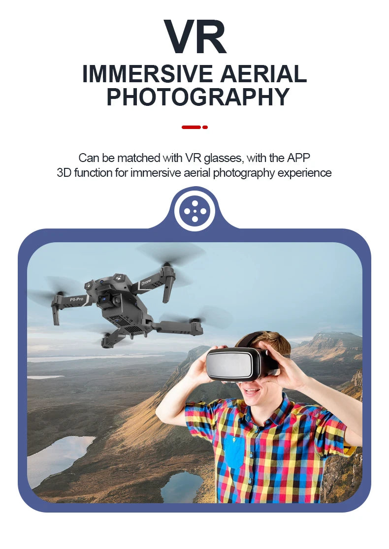 P5 Pro Drone, the app 3d function for immersive aerial photography experience can be matched