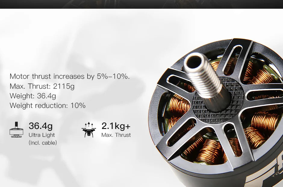 T-MOTOR F80 PRO KV1900 KV2200 KV2500 FPV Racing Brushless Motor For QUAD 250 Drone 8 T-MOTOR, Motor thrust increases by 5%-10%_ Max Thrust: 2115g Weight: 3