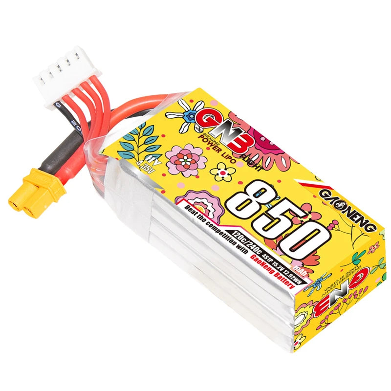 GNB 4S HV 15.2V 850mAh 120C/240C Lipo Drone Battery With XT30