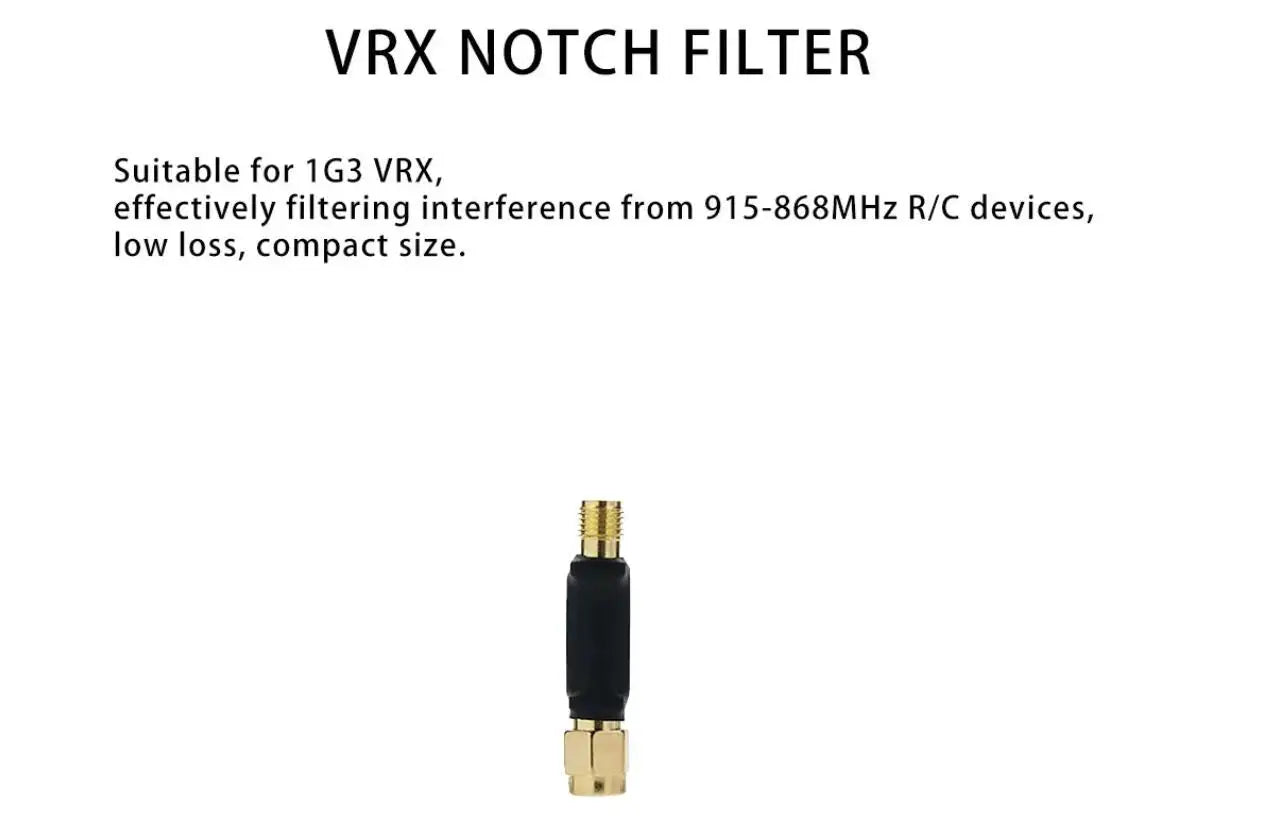 Rush 1.3G 1.2G 800MW 8CH VTX, VRX NOTCH FILTER Suitable for 163 VRX, effectively filtering interference