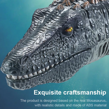 2.4G RC Boat, Realistic ABS Mosasaurus RC boat, waterproof, 3.7V, 50m range, detailed texture, sharp teeth—crafted for immersive aquatic adventures.
