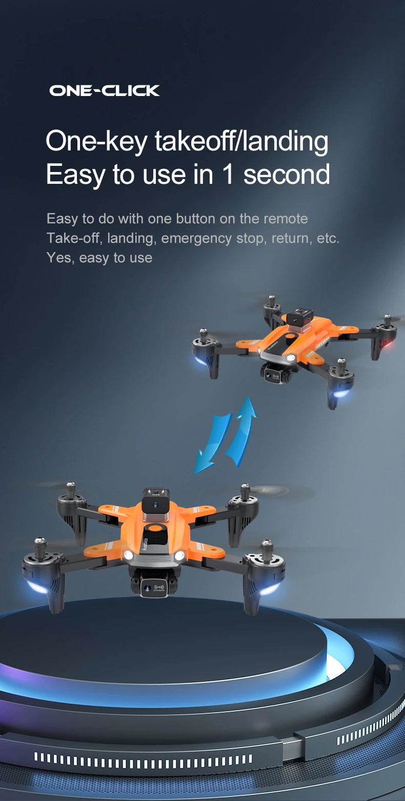 S8 Drone - 4K HD WIFI FPV Drone Dual Camera Height Hold RC Foldable Quadcopter Dron Rc Helicopter Drone Gift Toy 25 S8 Drone, one-click one-key takeoff easy to do with one button
