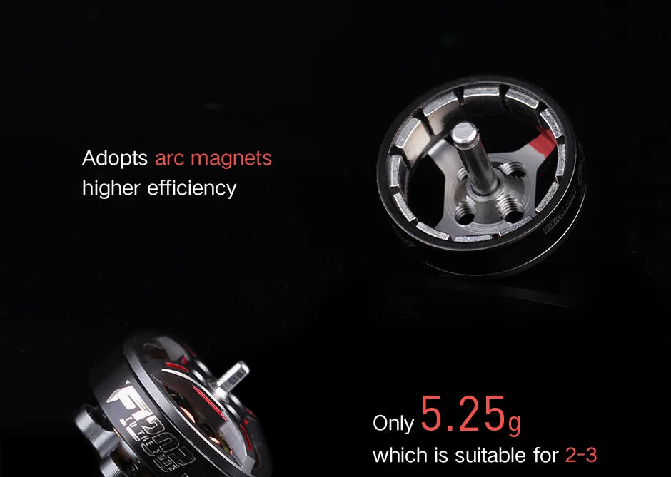 T-MOTOR, Adopts arc magnets higher efficiency Only 5.25g which is suitable for