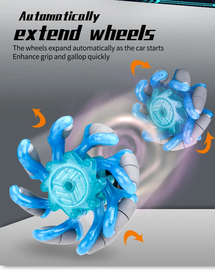 Automaticolly extend wheels The wheels expand automatically as the car starts Enhance grip and gallop