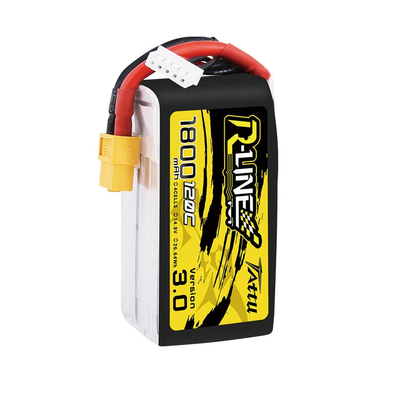 TATTU R-LINE 3.0 14.8V 4S 1800mAh 120C Lipo Betri Yenye XT60 Kwa FPV Drone