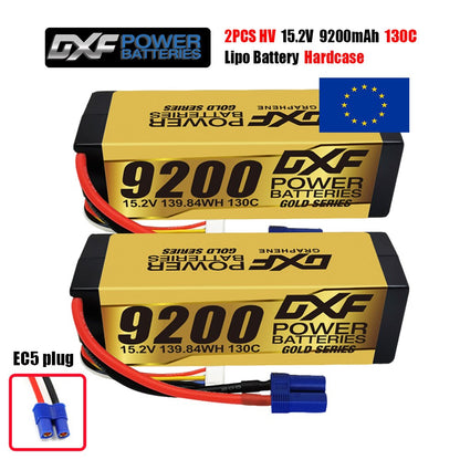 DXF 4S Lipo Battery, POWER 2PCS HV 15.2V 920OmAh 130C DYA B