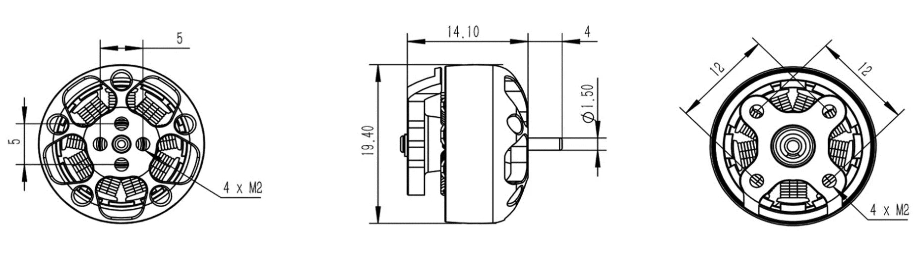 FLYWOO NIN 1404 V2 ULTRALIGHT FPV MOTOR, perfect match with GOKU 16X16 Micro ESC and Explorer LR frame !