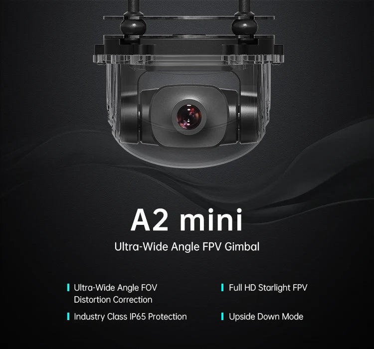 SIYI A2 Mini Ultra Wide Angle FPV Gimbal - Single Axis Tilt with160 Degree FOV 1080p Starlight Camera Sensor IP67 Waterproof 9 SIYI A2 Mini Ultra Wide Angle FPV Gimbal, A2 mini Ultra-Wide Angle FPV Gimbal A2 Mini Ultra-