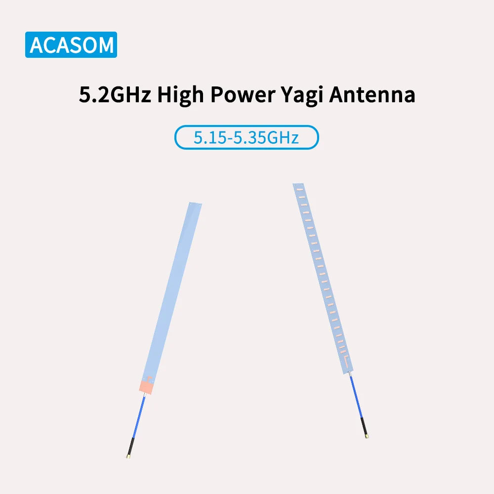 5.2GHz 50W Yagi High Gain Antenna, ACASOM 5.2GHz High Power Yagi Antenna 5.15-5.
