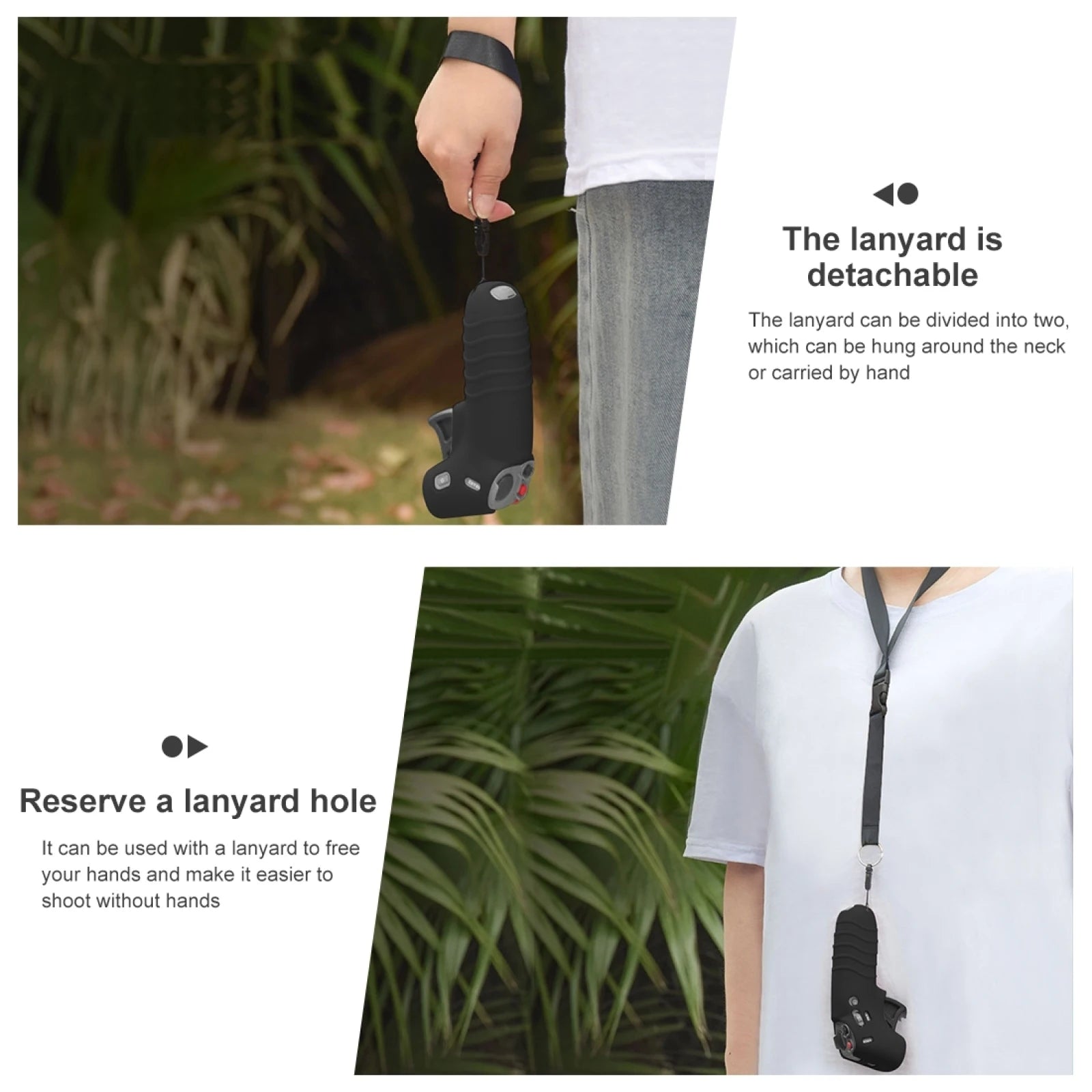 lanyard can be divided into two, which can be hung around the neck or carried