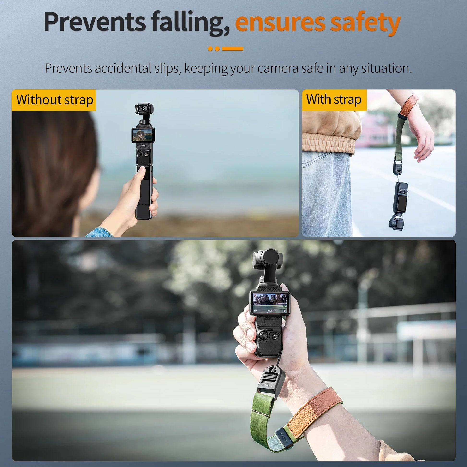 STARTRC Pocket 3 Wrist Strap, Prevents falling, ensures safety with wrist strap.