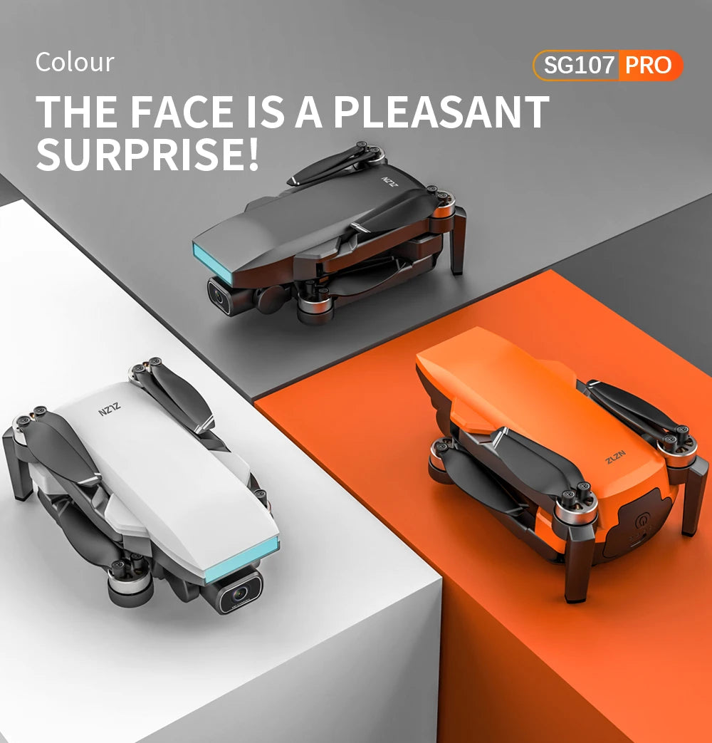 ZLL SG107 Pro Mini Drone - with WIFI Profesional 4K HD Dual Camera FPV Quadcopter Optical Flow Gesture Control SG107Pro Rc Dron 31 colour sg107 pro the face isa pleasant surprisei