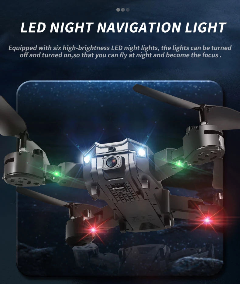 New Quadcopter Drone 8K Profesional Drones With 4k HD Obstacle Avoidance Aerial Photography RC Helicopter Airplane Foldable Dron 33 New Quadcopter Drone, led night navigation light equipped with six high-brightness led night