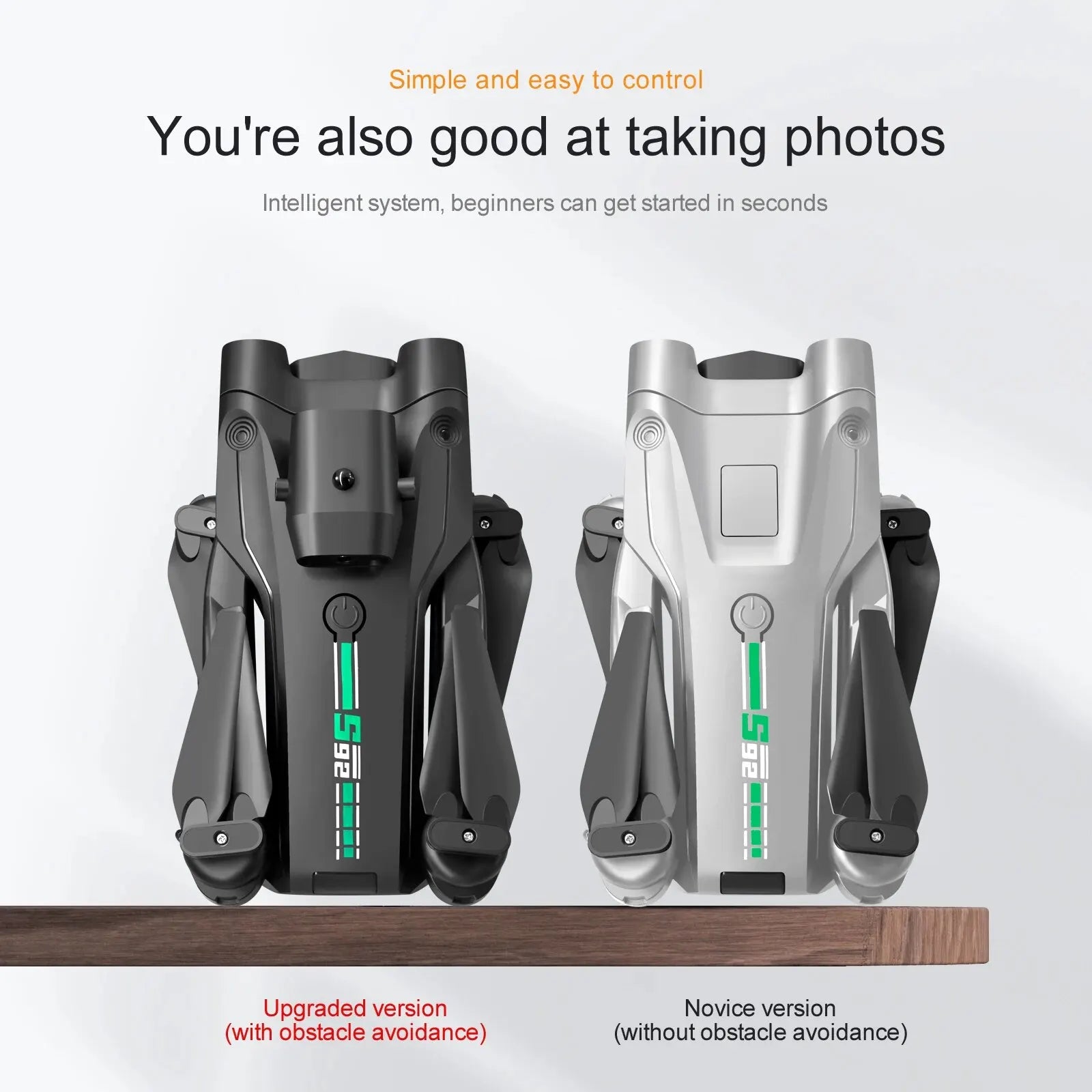 S92 Drone - HD 4K Camera Drone with High Grip, Foldable, Mini RC, WiFi, Aerial Photography, Four-wheel Vehicle, Toys, Helicopter Camera 11 S92 Drone, simple and easy to control you're also good at taking photos intelligent