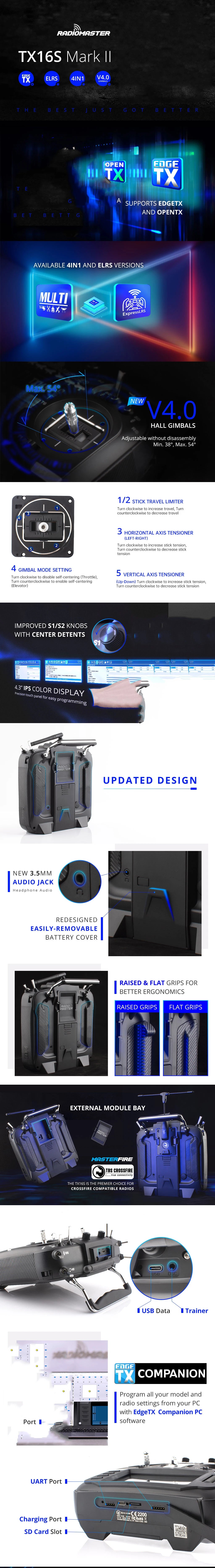 RadioMASTER TX16S Mark II ELRS 4INI ViAAO