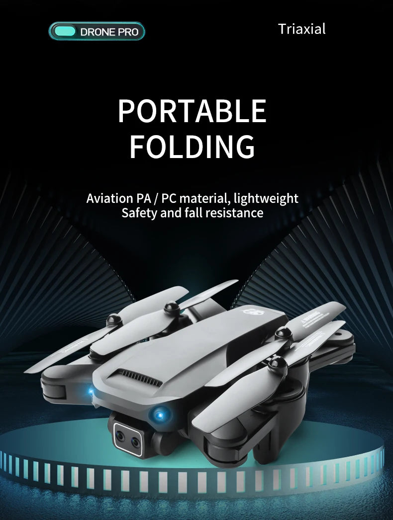 S186 Drone, drone pro triaxial portable folding aviation pa pc material, lightweight