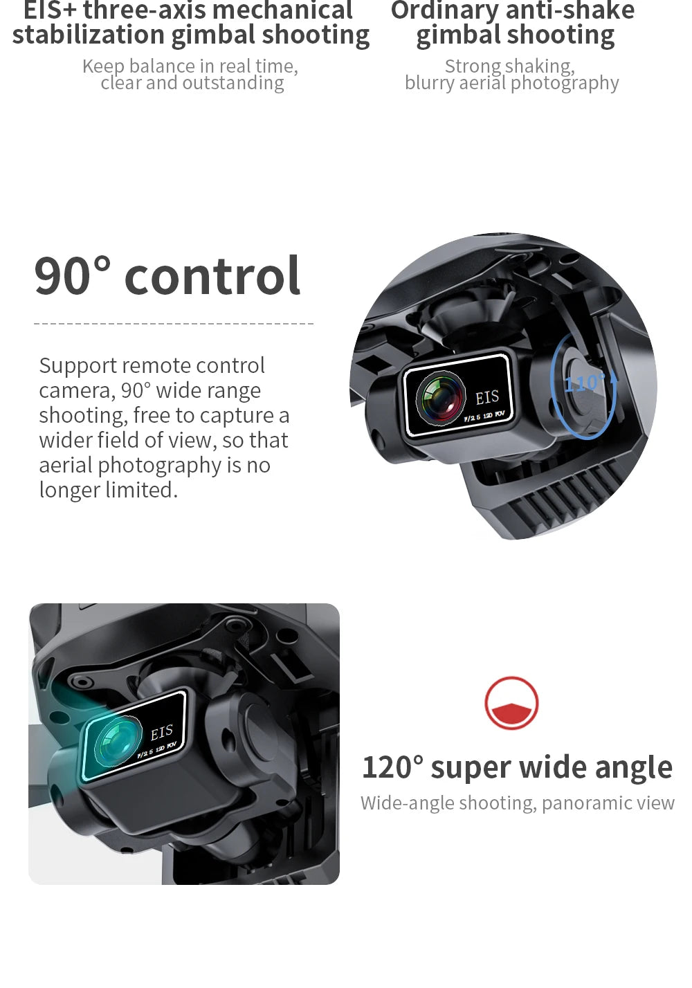 New GPS Drone 4k Profesional 8K HD Camera 3-Axis Gimbal Aerial Photography Brushless Foldable Quadcopter RC Dron Toys Gifts Professional Camera Drone 24 New GPS Drone, ElS+ three-axis mechanical Ordinary anti-Shake stabilization g