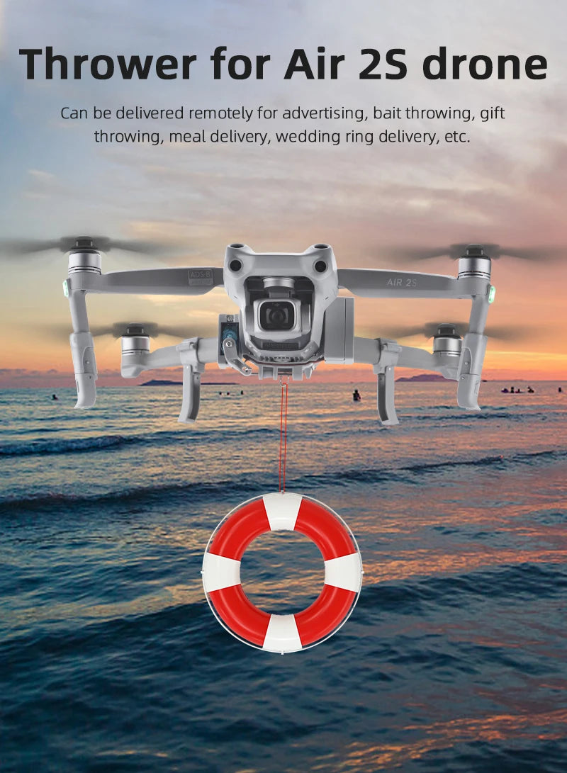Thrower for Air 2S drone Can be delivered remotely for advertising, bait throwing, gift throwing