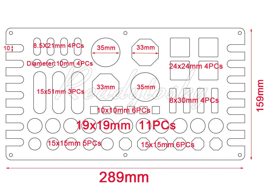 63 Hole Screwdriver Storage Rack Holder, Diemeled 10@mDPCs' 24xz4mih 4P