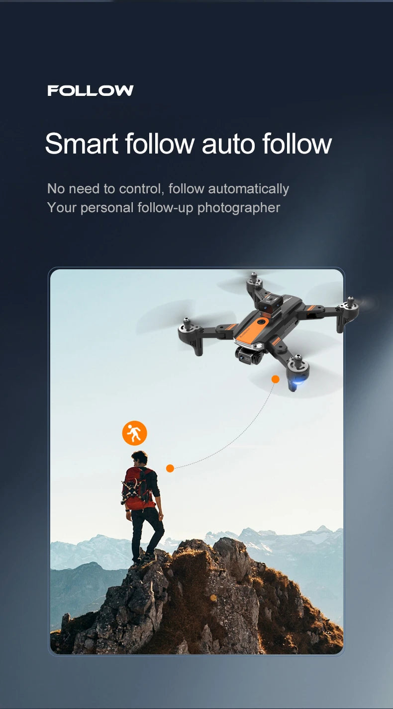 S8 Drone - 4K HD WIFI FPV Drone Dual Camera Height Hold RC Foldable Quadcopter Dron Rc Helicopter Drone Gift Toy 27 S8 Drone, follow smart follow auto follow automatically your personal follow-up photographer .