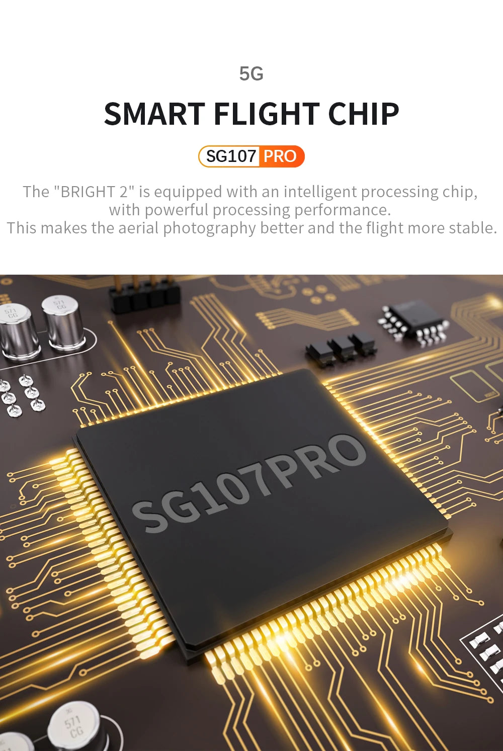 ZLL SG107 Pro Mini Drone, 5g smart flight chip sg107pro the bright 2"