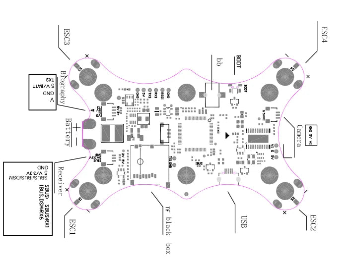 TCMMRC TS215 Rc Drone, no BEC continuous 40A instantaneous 45A 2-6s BLHel