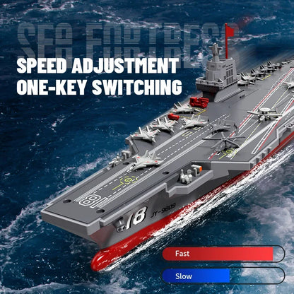 RC Aircraft Carrier with Speed Adjustment and One-Key Switching