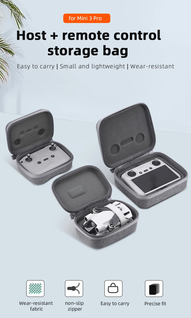 Storage Bag for DJI Mini 3 Pro - DJI RC Remote Controller Body Case Portable Carrying Box Handbag Smart Controller Accessories 14 Storage Bag for DJI Mini 3 Pro, Mini 3 Pro Host remote control storage bag Easy to carry Small and lightweight Wear-resistant