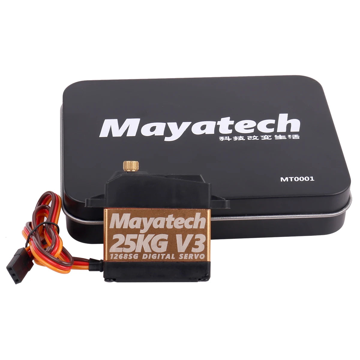 Mayatech 1258TG V3 20KG Servo. High-torque servo with waterproof design for parabolic applications.