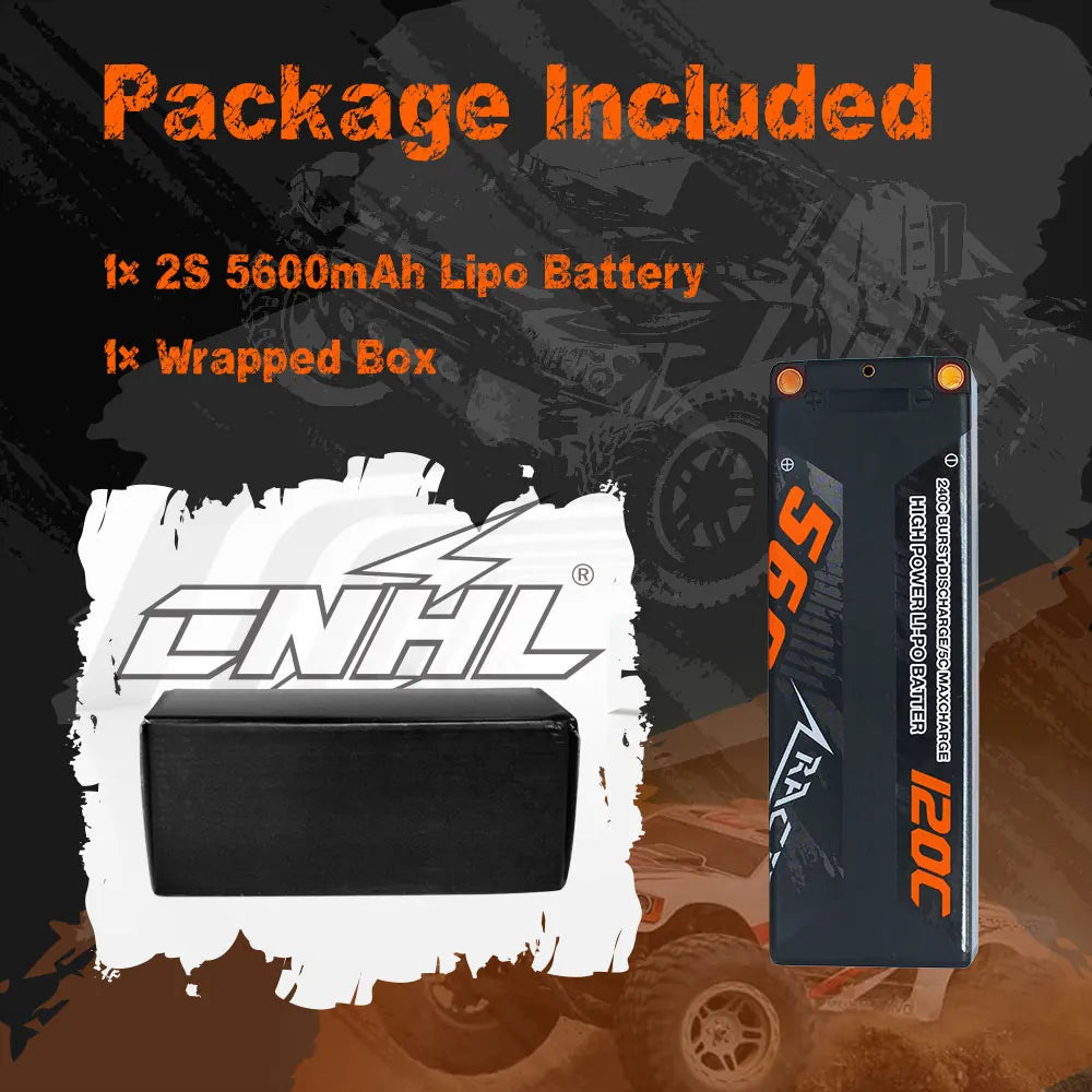 CNHL 7.4V 5600mAh Lipo 2S Battery for FPV Drone, 3.Don't overcharge more than 4.2V and don't discharge below 3.2